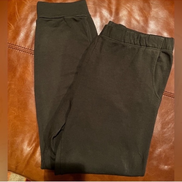 Monrow SUPERSOFT boyfriend jogger sweatpants lounge army green sz large - Picture 6 of 6